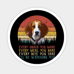 Vintage Every Snack You Make Every Meal You Bake Treeing Walker Coonhound Magnet